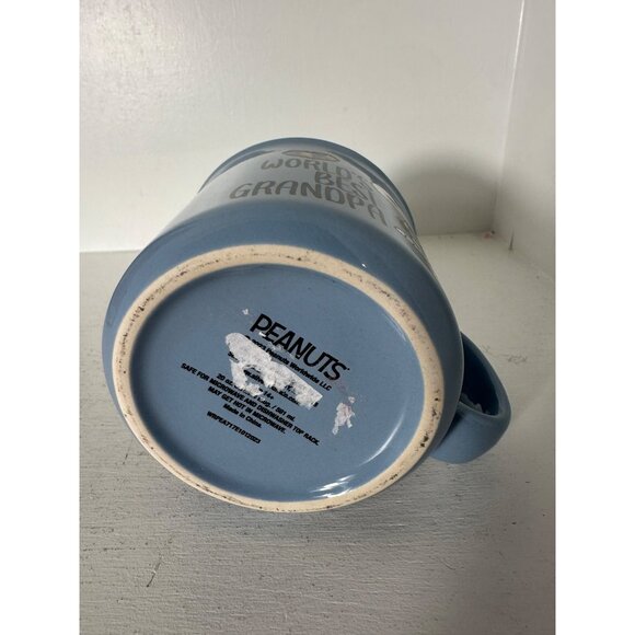 Snoopy Worlds Best Grandpa Blue Ceramic Mug - Picture 5 of 5